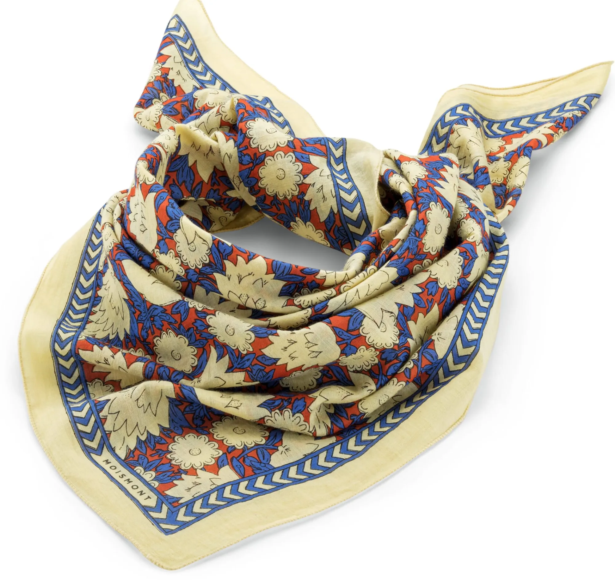Schals & Tücher|Schals & Tücher * Moismont Halstuch N°680 floral, Natur-Blau-Rot