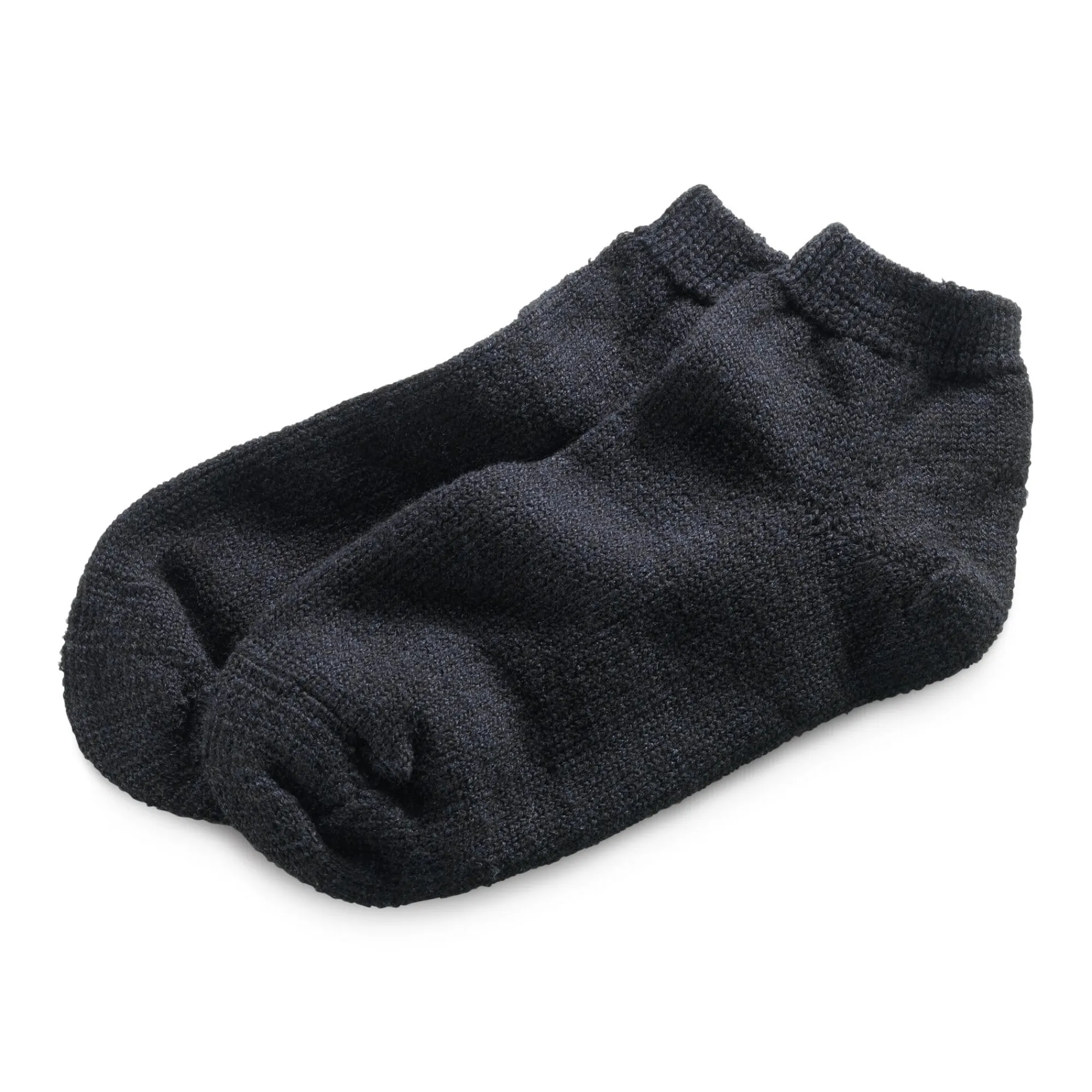 Strümpfe & Socken * Hirsch Natur Haussocke Wolle und Seide Schwarz