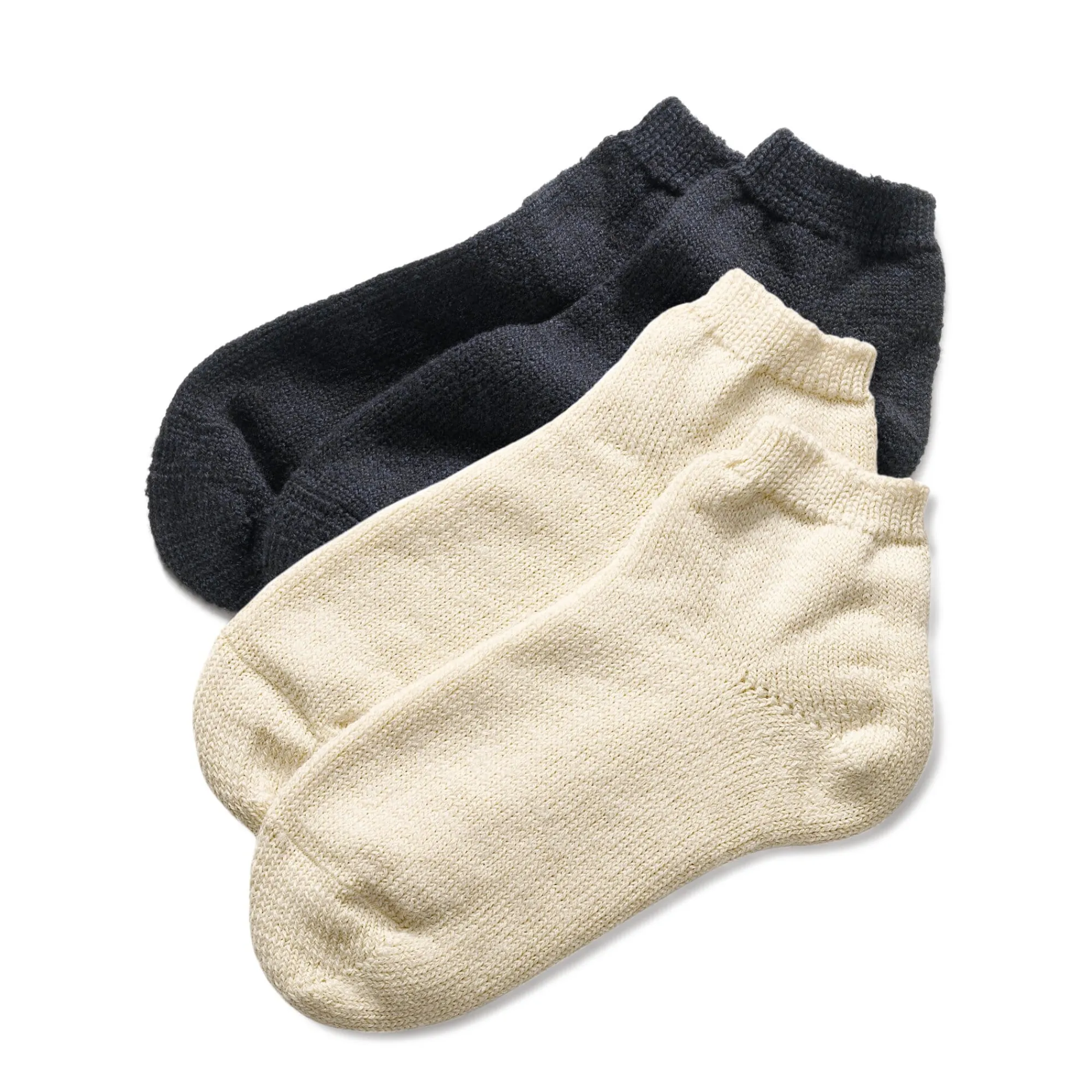 Strümpfe & Socken * Hirsch Natur Haussocke Wolle und Seide Schwarz