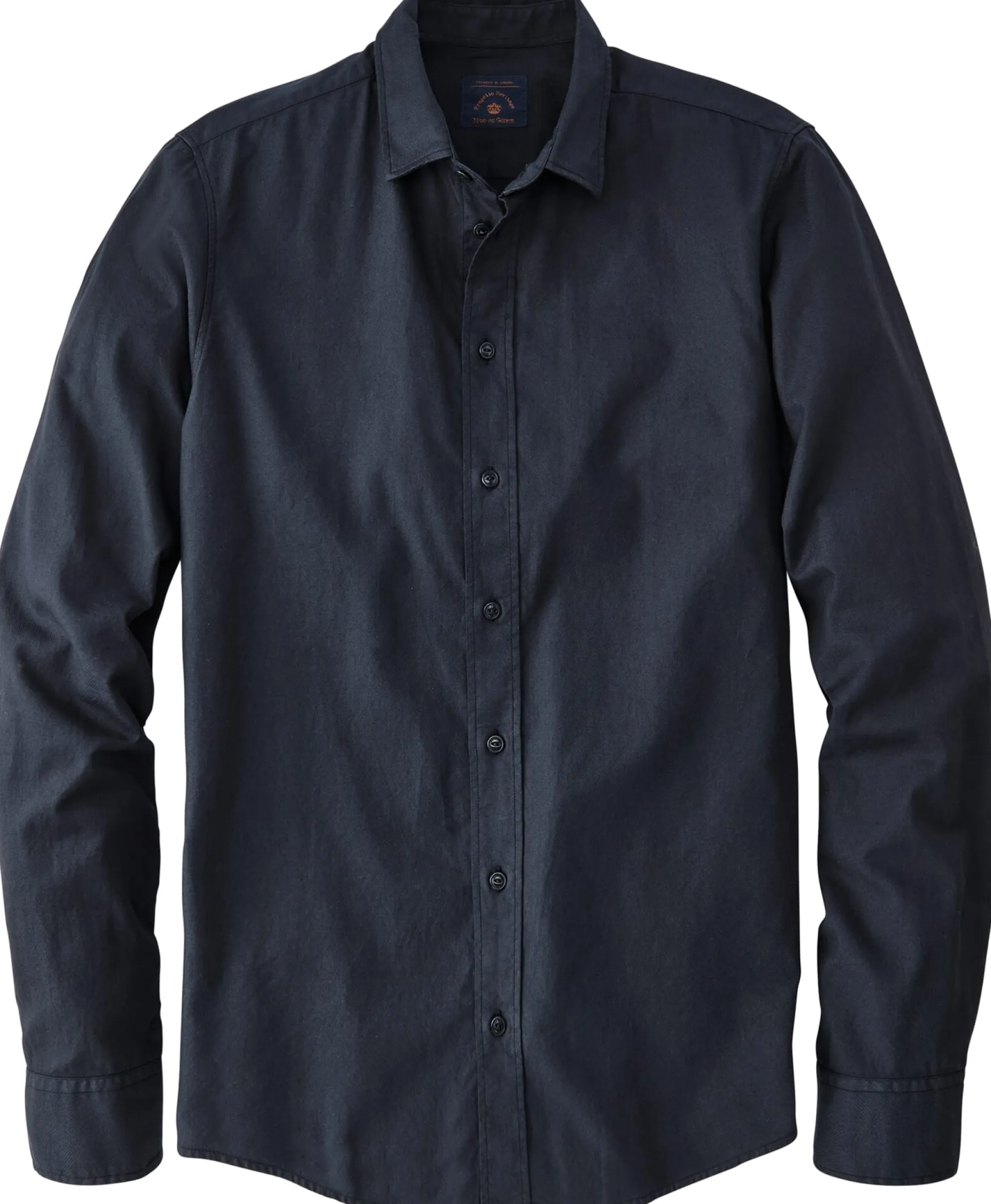 Hemden * Blue de Gênes Herren-Baumwollhemd Dunkelblau