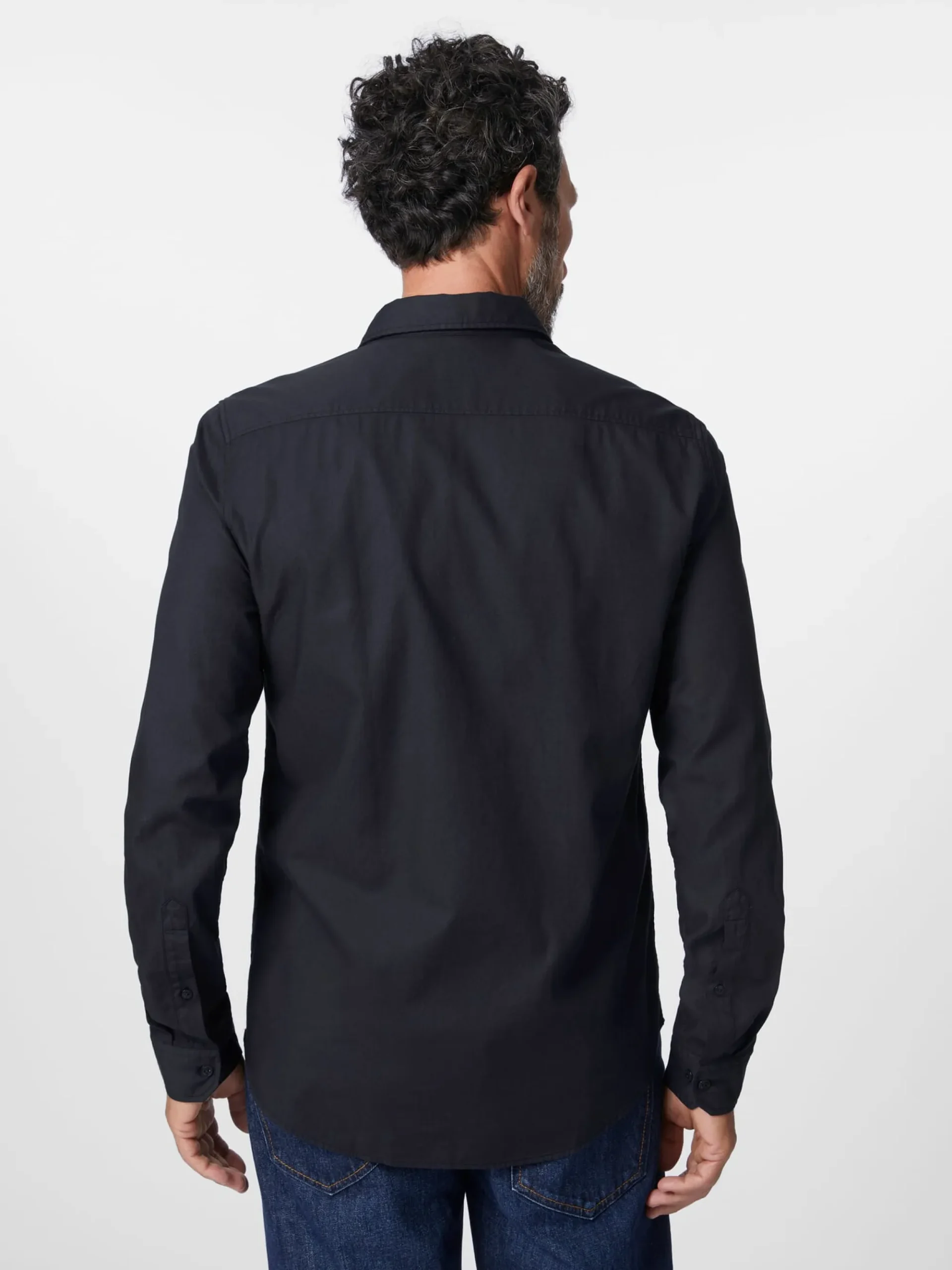 Hemden * Blue de Gênes Herren-Baumwollhemd Dunkelblau