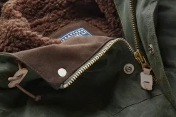 Jacken * Manifattura Ceccarelli Herren-Baumwolljacke gewachst Dunkelgrün