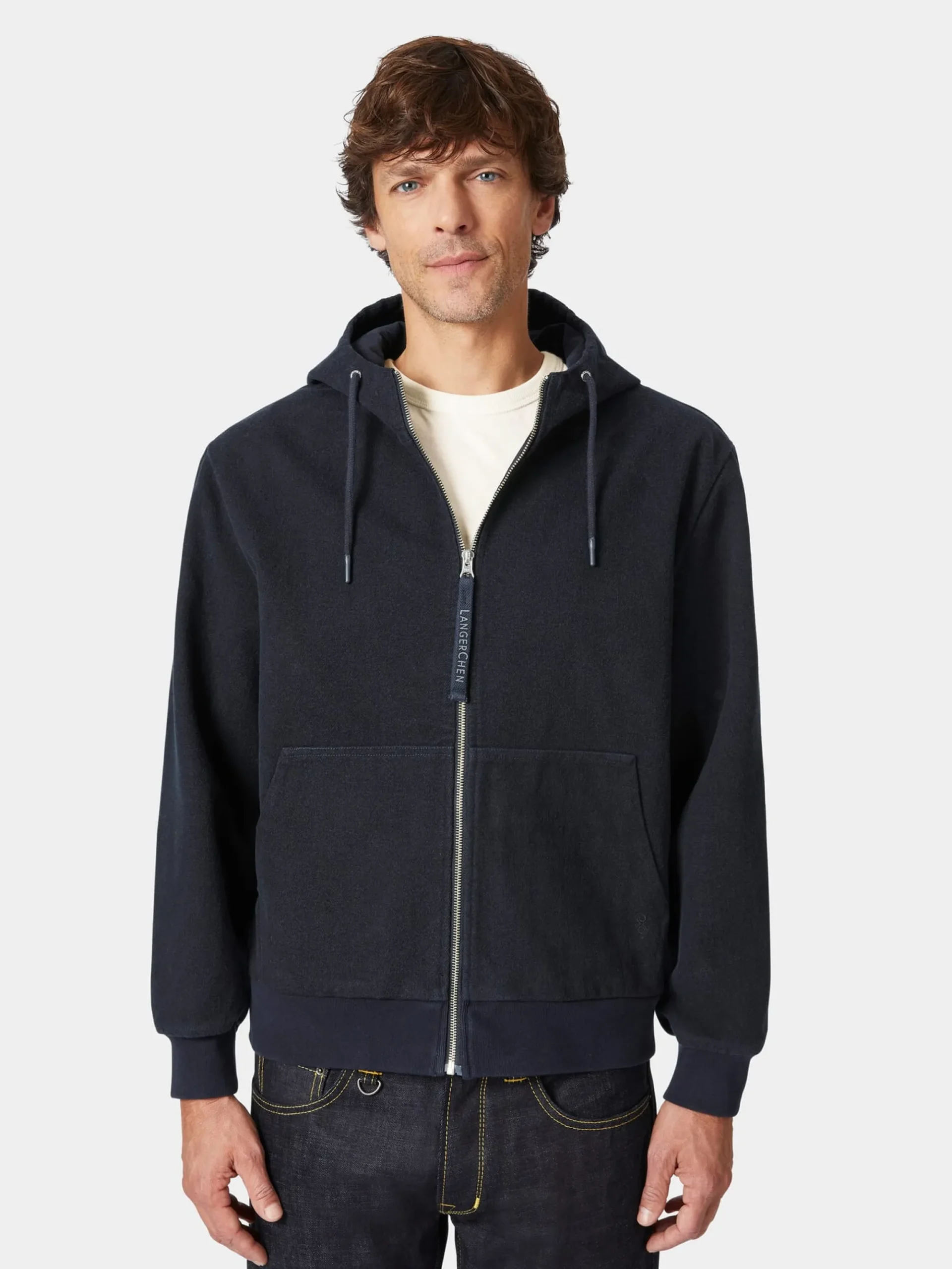 Jacken * LangerChen Herren-Bouonjacke it Kapuze Navy