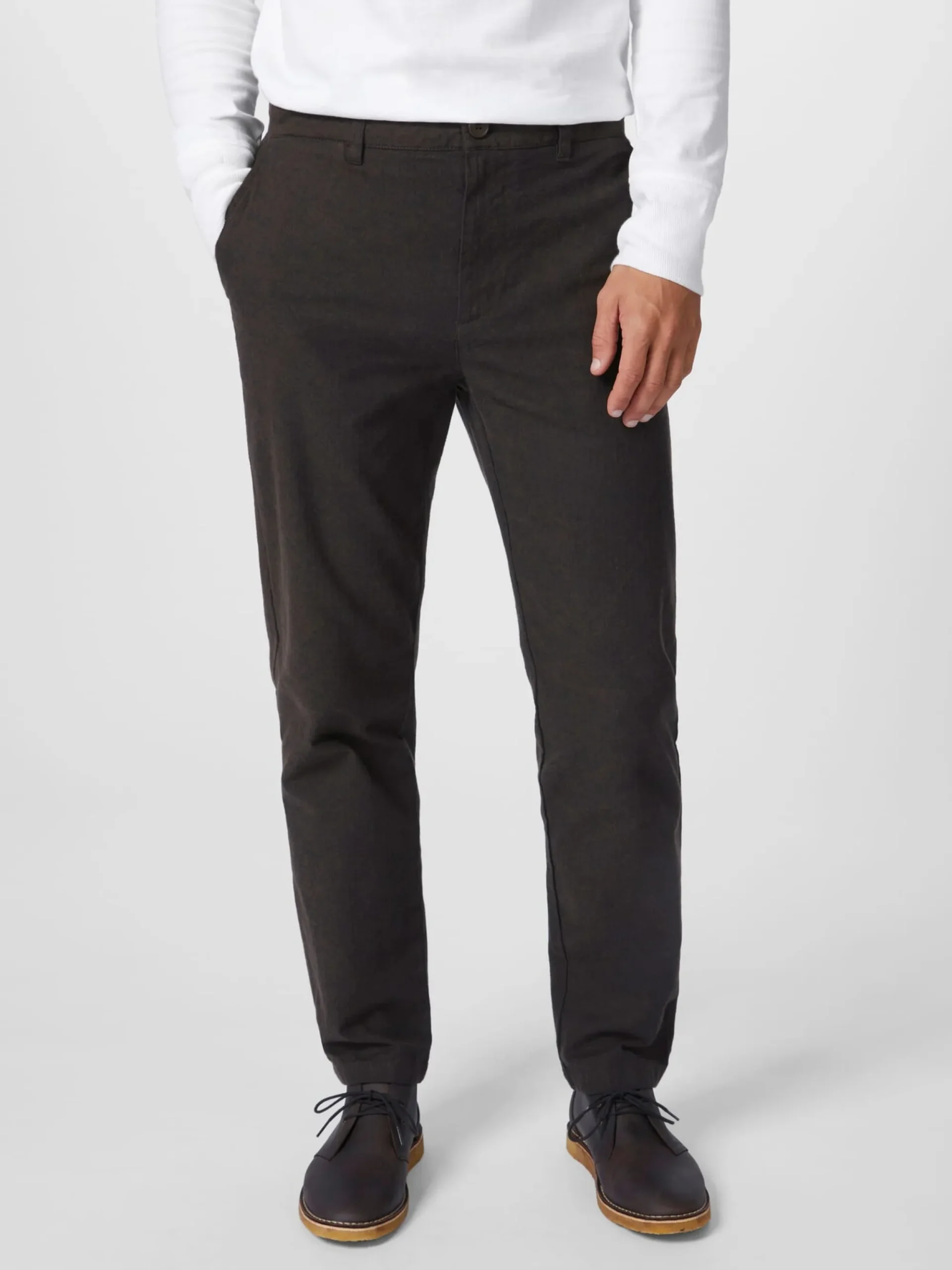 Hosen * Knowledge Cotton Apparel Herrenchino Fischgrat Braun