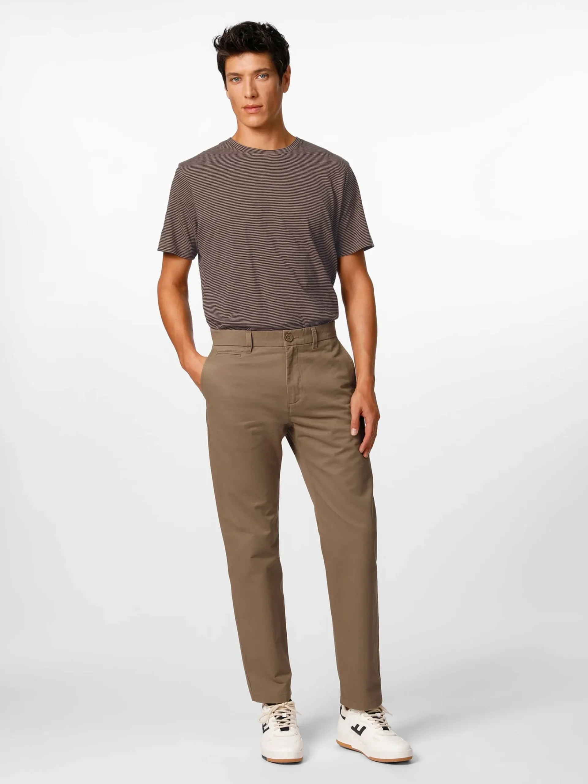Hosen * Knowledge Cotton Apparel Herren-Chinohose Twill Camel