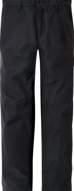 Hosen * Blue de Gênes Herrenchino mit Bundfalte Dunkelblau