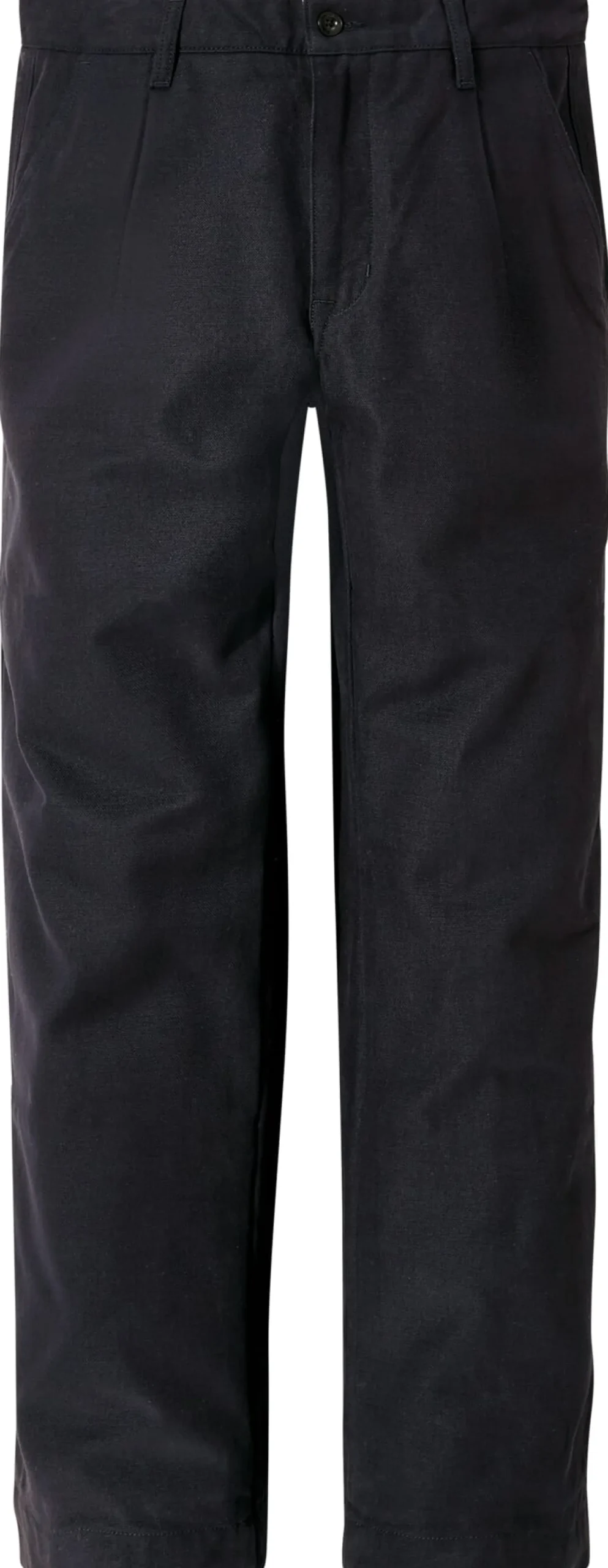 Hosen * Blue de Gênes Herrenchino mit Bundfalte Dunkelblau