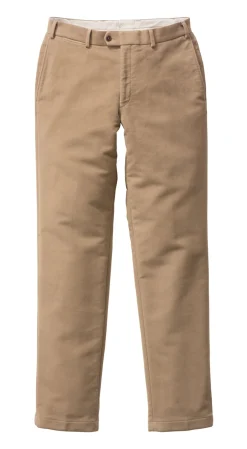 Hosen * Hiltl Herren-Chino Moleskin Camel