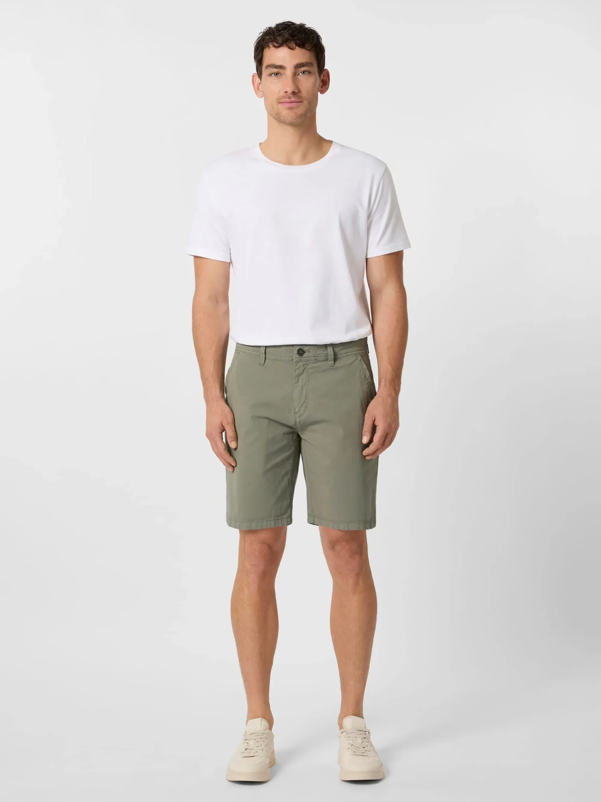 Hosen * Blue de Gênes Herren-Chinoshorts Hellgrün