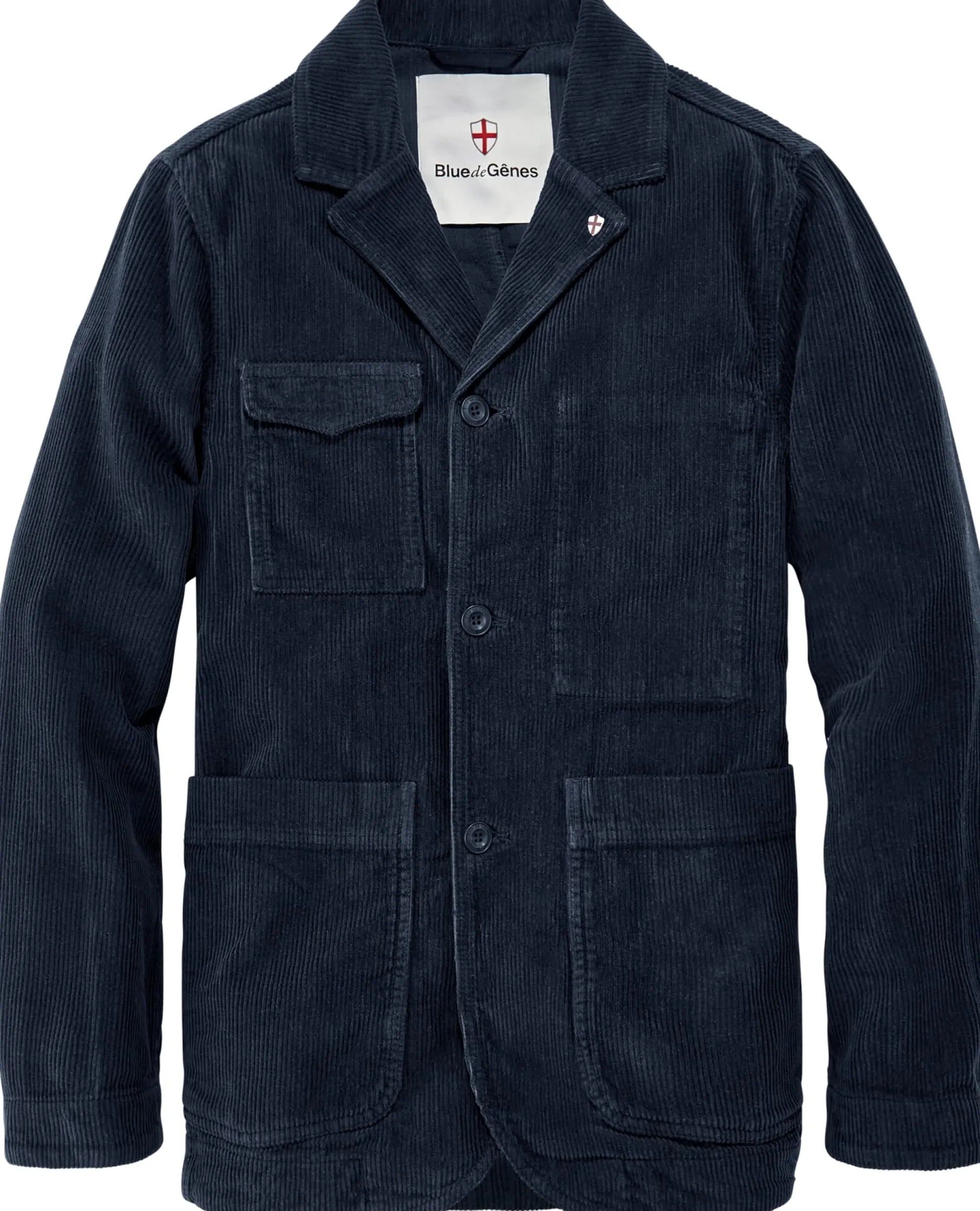 Sakkos * Blue de Gênes Herren-Cordblazer Blau