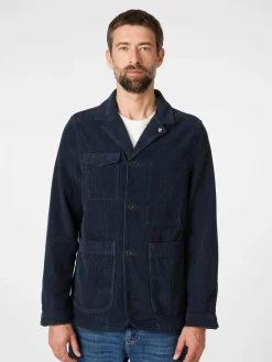 Sakkos * Blue de Gênes Herren-Cordblazer Blau