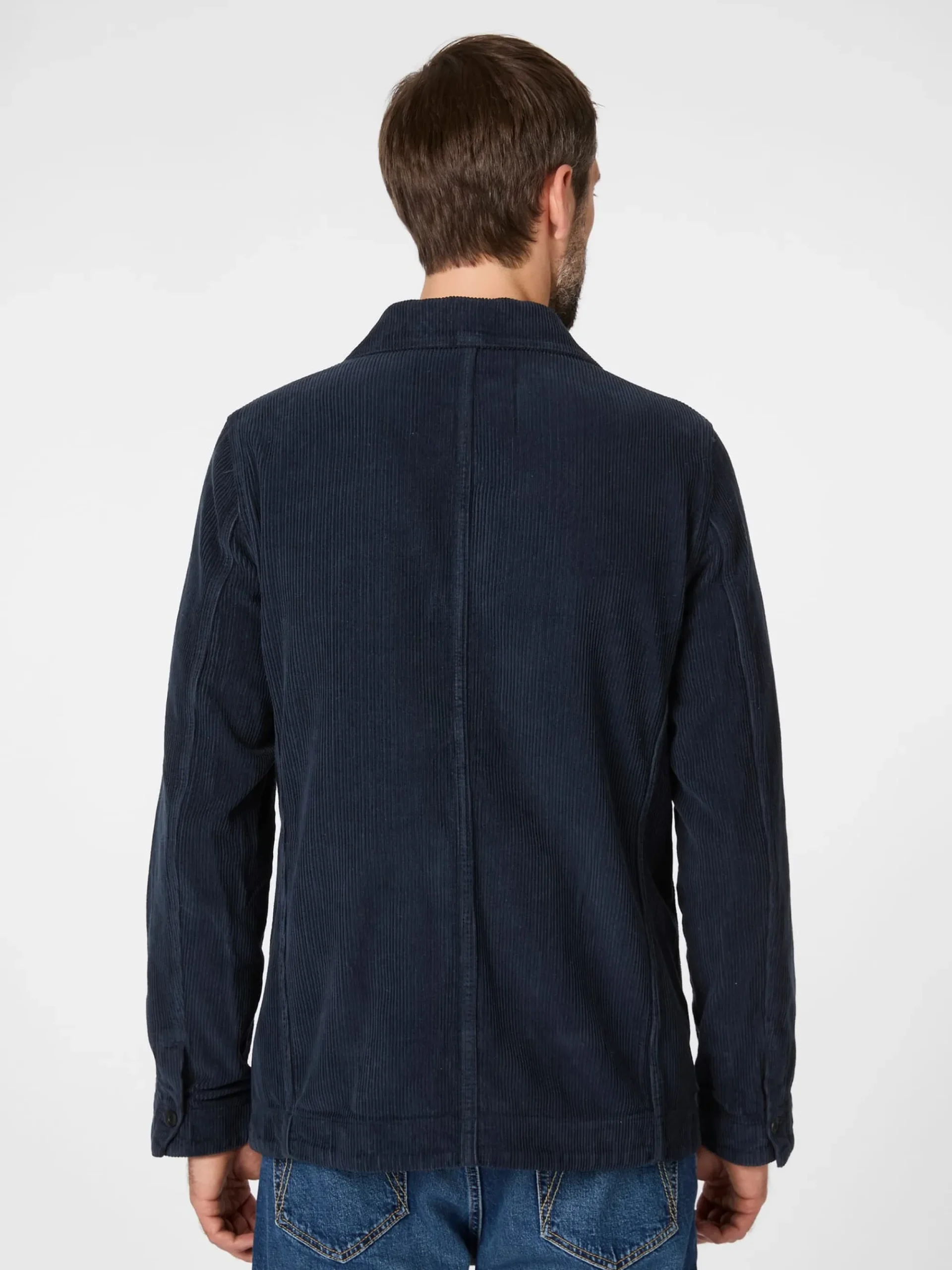 Sakkos * Blue de Gênes Herren-Cordblazer Blau