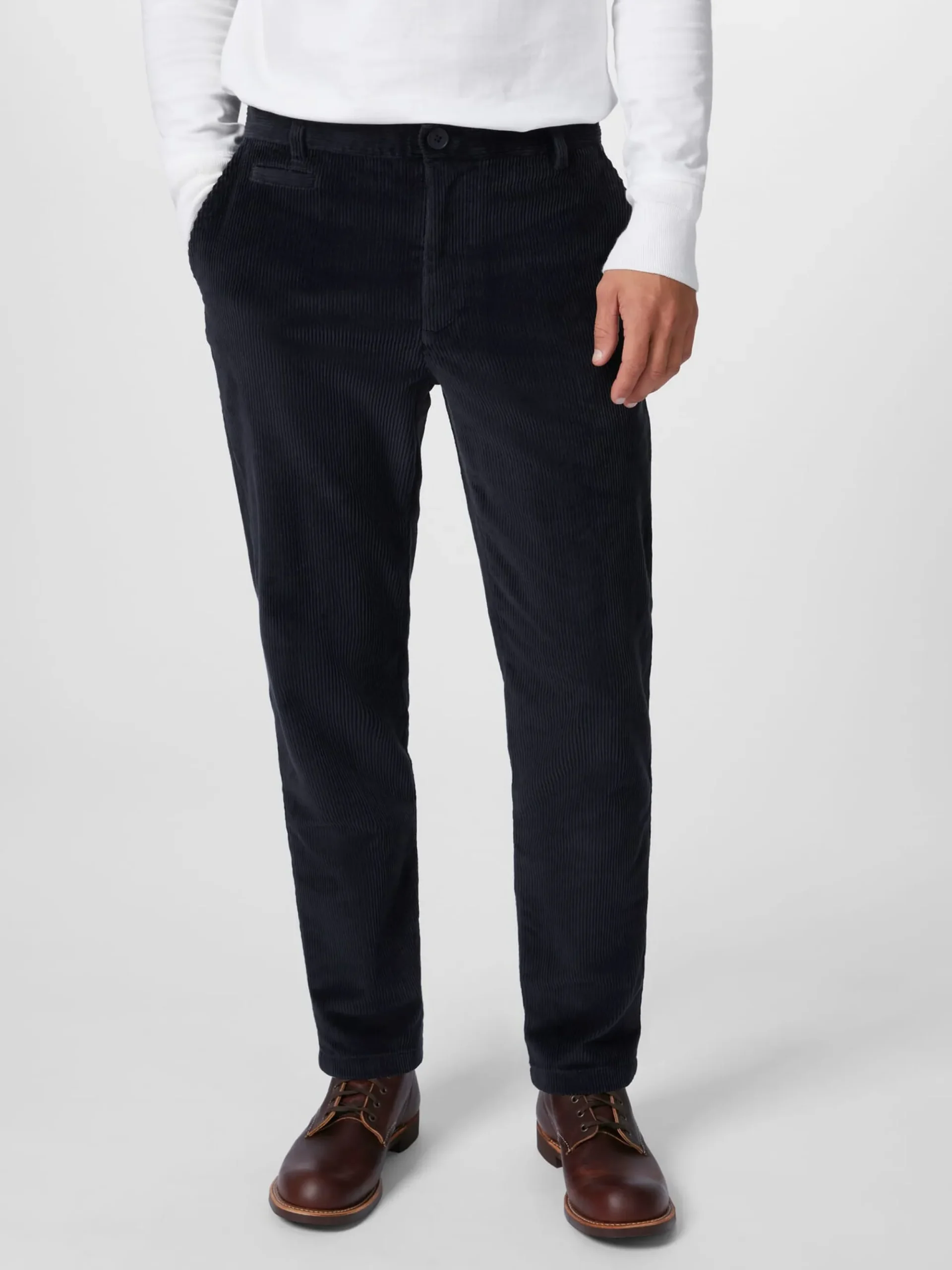 Hosen * Knowledge Cotton Apparel Herren-Cordchino Dunkelblau