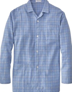 Wäsche * Novila Herren-Flanellpyjama kariert Hellblau