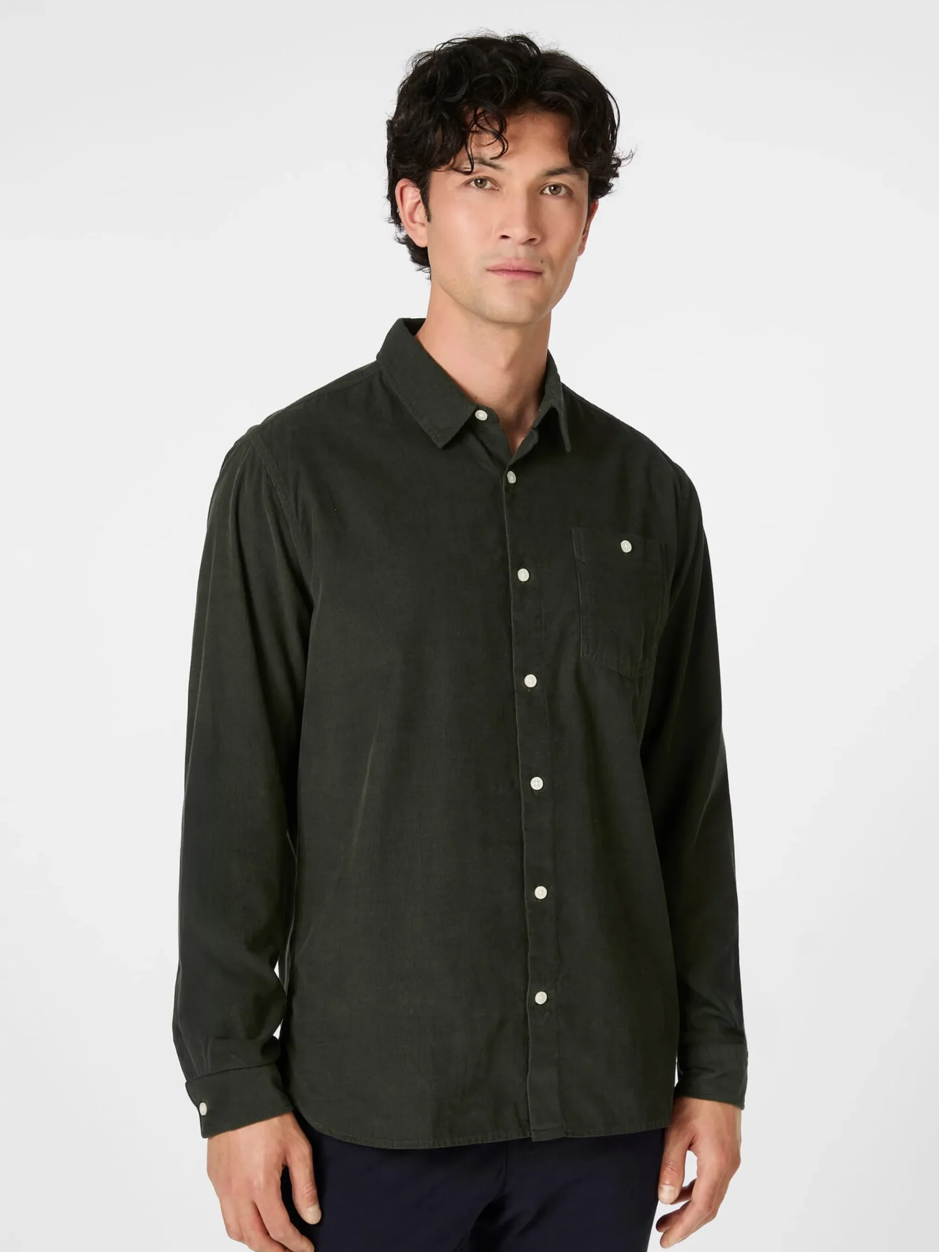 Hemden * Knowledge Cotton Apparel Herrenhed Bauwocord Dunkelgrün