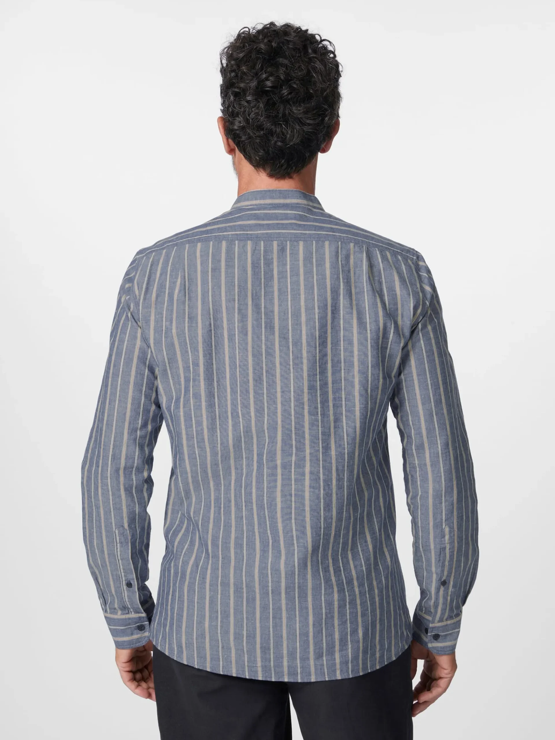 Hemden * Blue de Gênes Herrenhemd getreift Blau