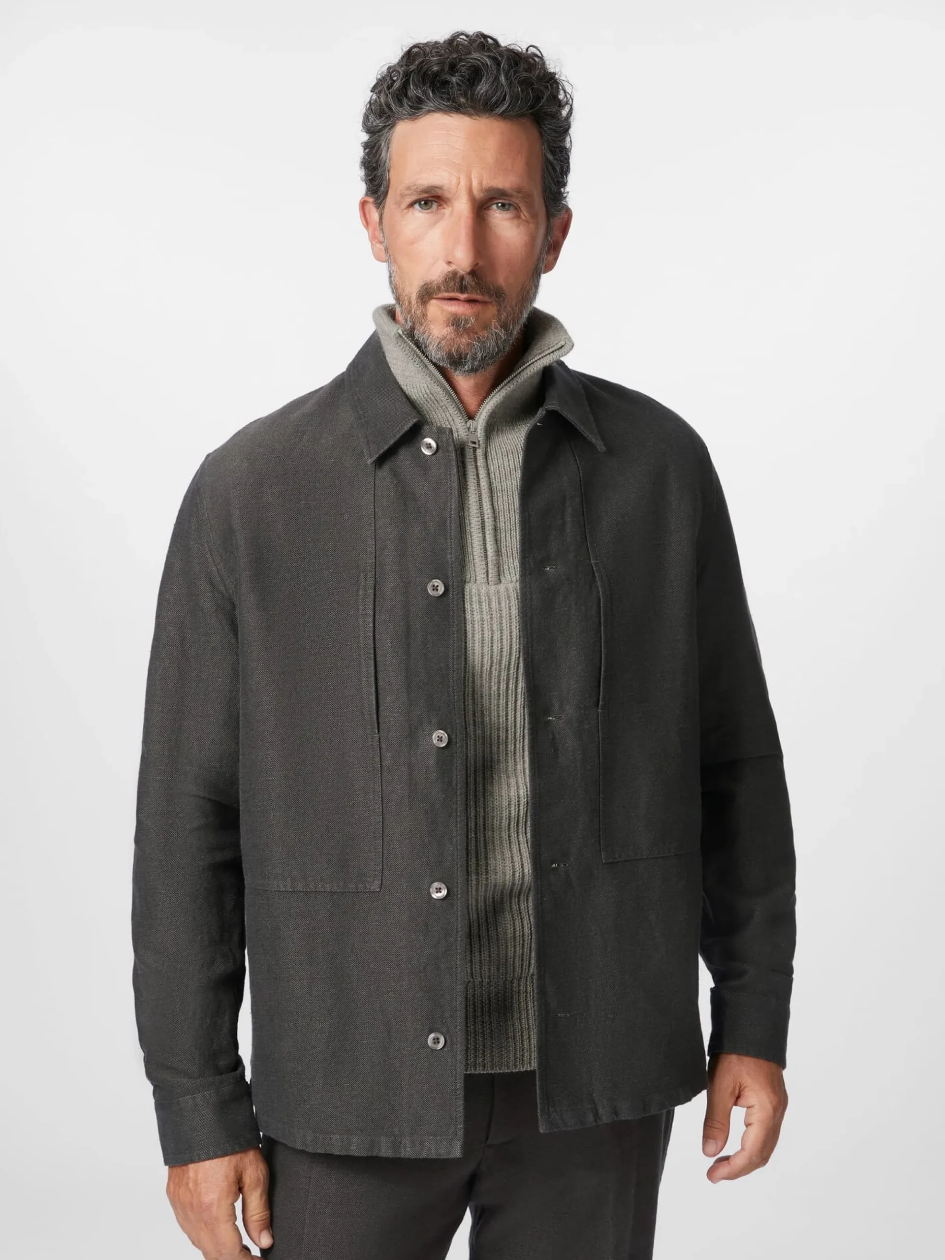 Hemden|Jacken * About Companions Herren-Hedjacke Anthrazit