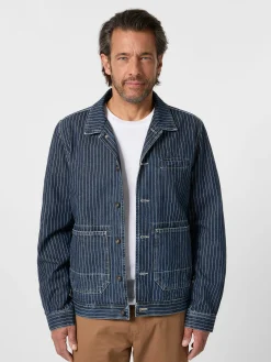 Hemden * Tellason Herren-Hedjacke getreift Denim
