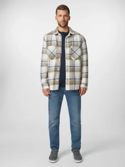 Hemden|Jacken * Knowledge Cotton Apparel Herren-Hemdjacke kariert Multicolor