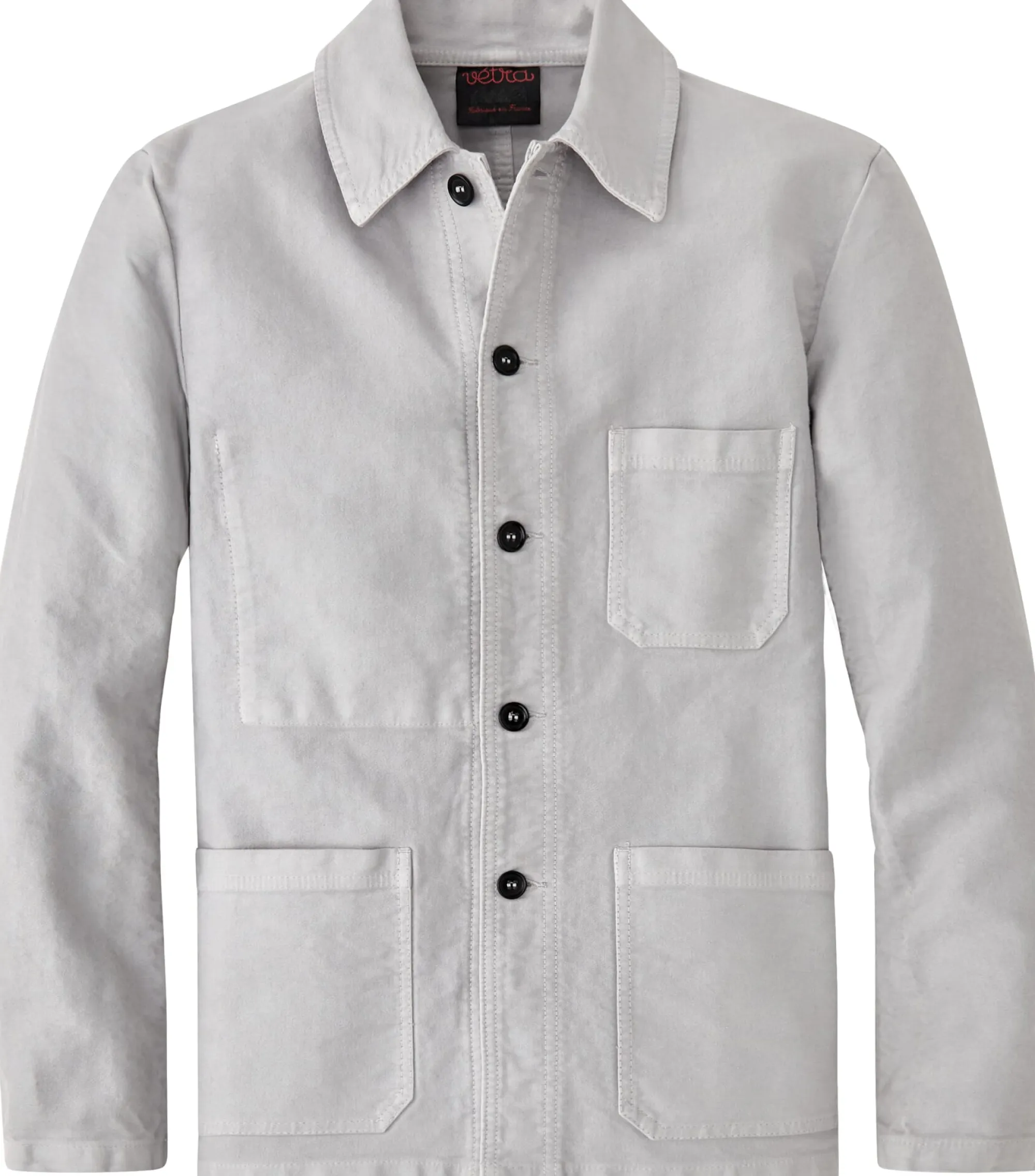 Hemden * Vetra Herren-Hemdjacke Moleskin Hellgrau