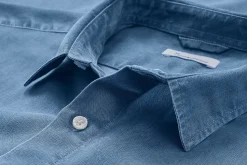 Hemden * Knowledge Cotton Apparel Herrenhemd TENCEL™ Mittelblau