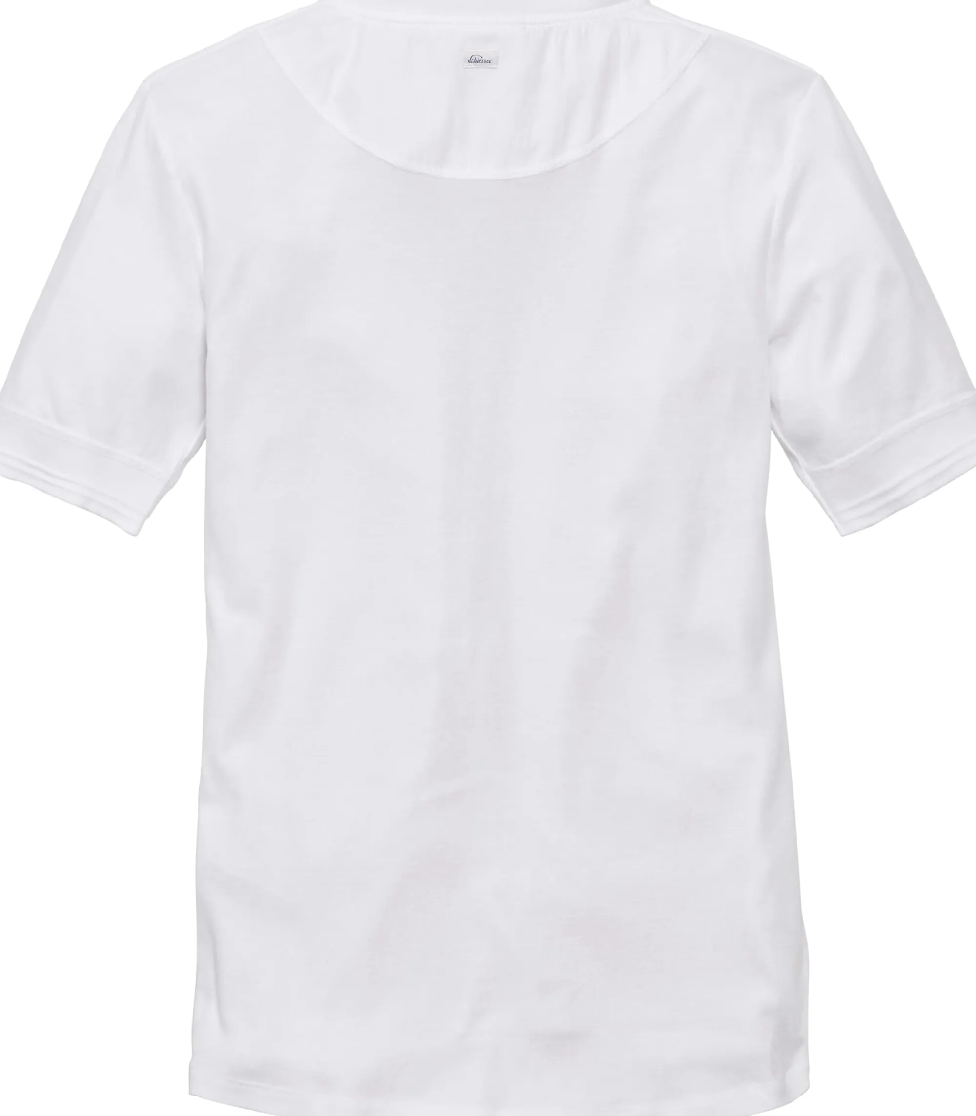 Shirts * Schiesser Herren-Henley-Shirt Halbarm Weiß