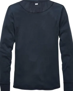 Shirts * Schiesser Herren-Henley-Shirt Langarm Dunkelblau