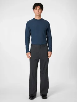 Hosen * Hannes Roether Herrenhose Strukturstreifen Anthrazit