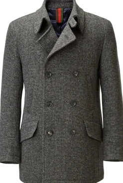 Jacken * Herrenkleiderfabrik Kastell Herrenjacke Doppelreiher Graumelange