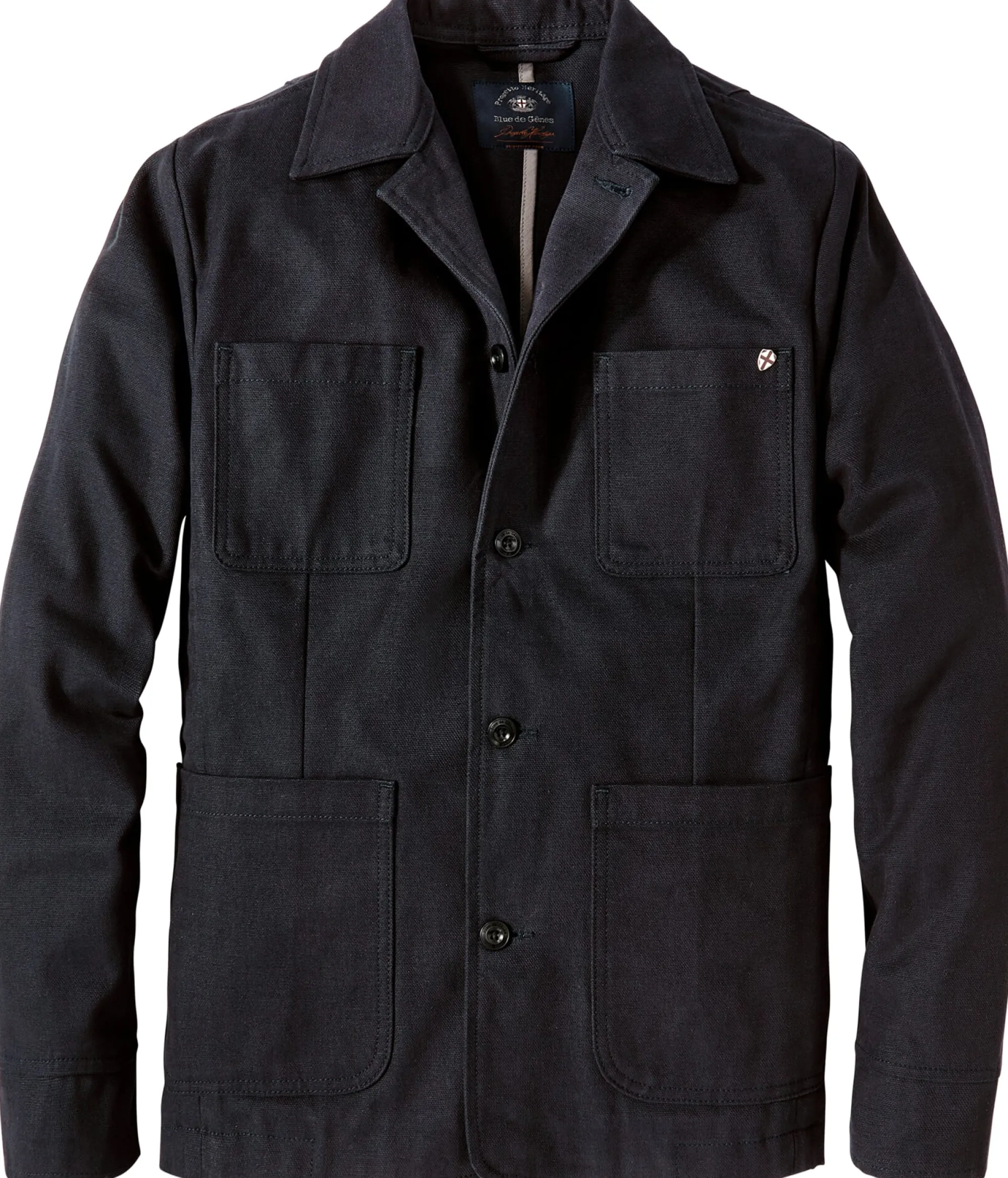 Jacken * Blue de Gênes Herrenjacke teilgefüttert Dunkelblau