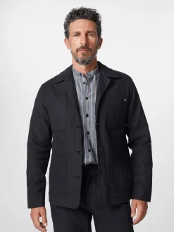 Jacken * Blue de Gênes Herrenjacke teilgefüttert Dunkelblau