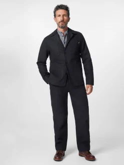 Jacken * Blue de Gênes Herrenjacke teilgefüttert Dunkelblau