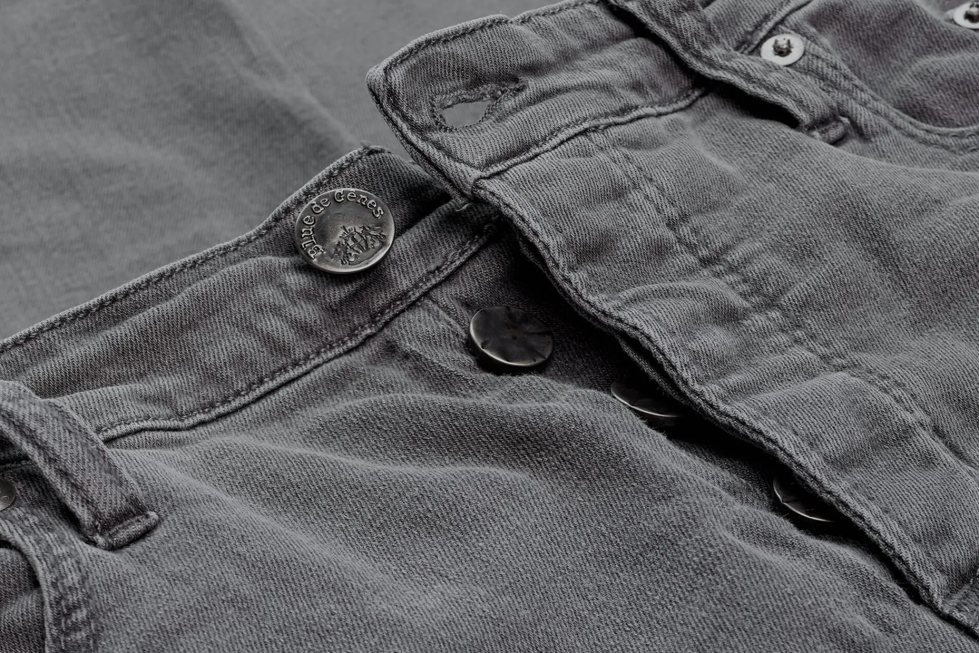 Jeans|Hosen * Blue de Gênes Herrenjeans Regular Slim Fit Grau
