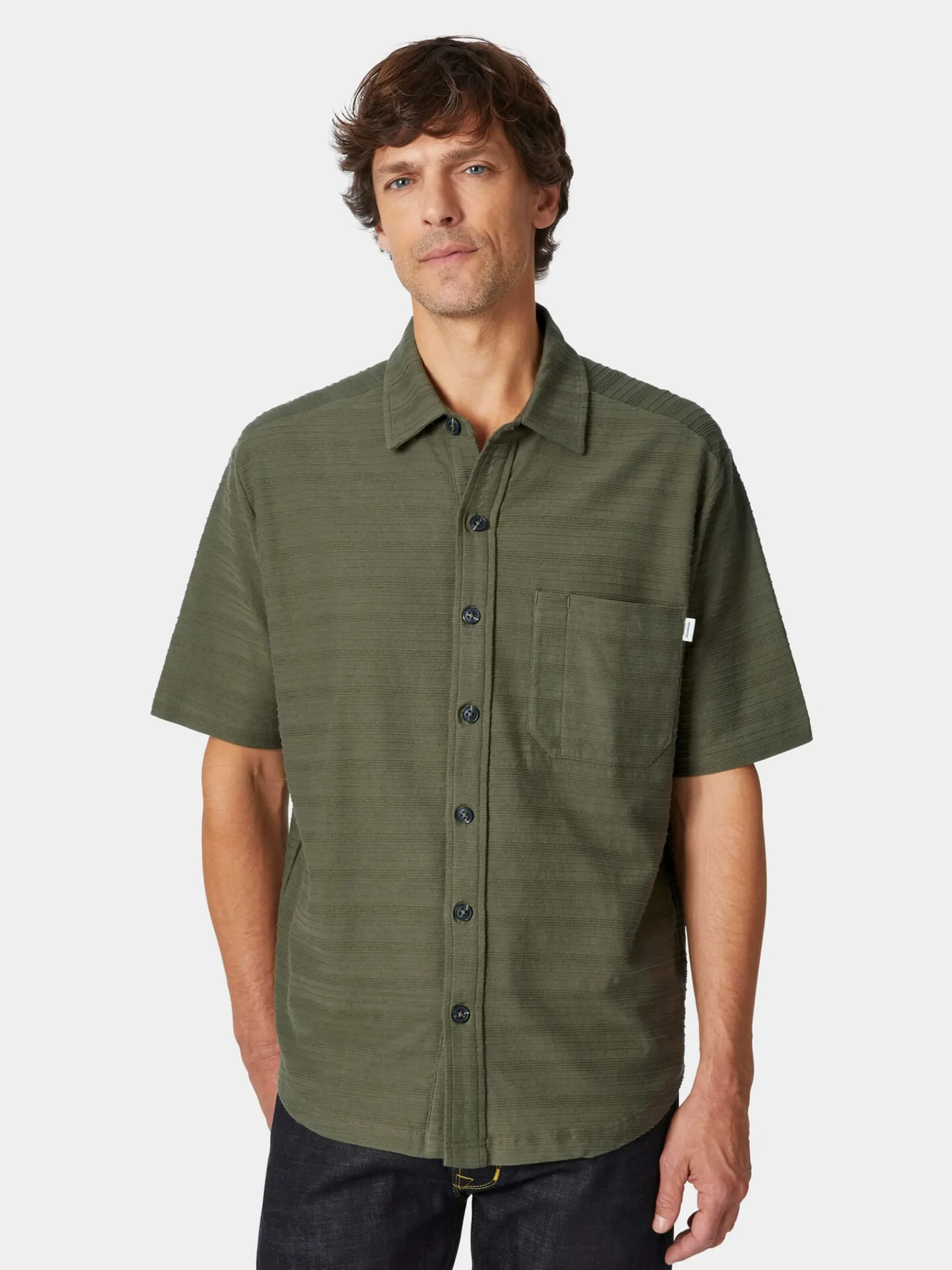 Hemden * Knowledge Cotton Apparel Herren-Jereyhemd Oliv