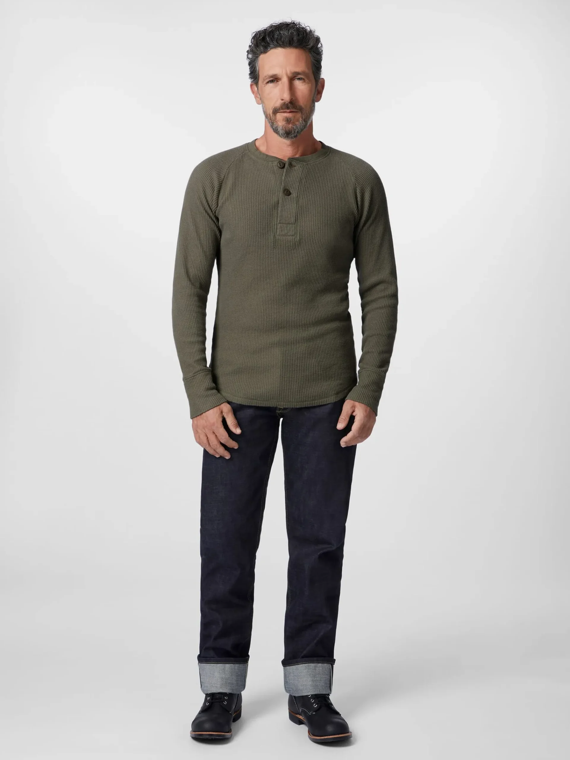 Shirts * Pike Brothers Herren-angarhirt Oliv