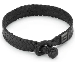 Schmuck|Schmuck * Hannes Roether Herren-Lederarband geflochten Schwarz
