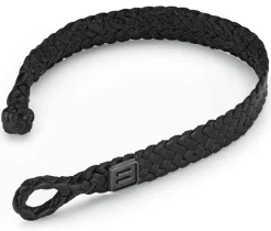 Schmuck|Schmuck * Hannes Roether Herren-Lederarband geflochten Schwarz
