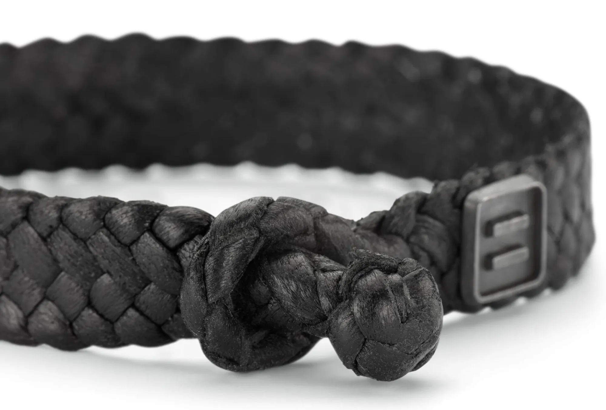 Schmuck|Schmuck * Hannes Roether Herren-Lederarband geflochten Schwarz