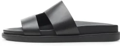 Sandalen|Hausschuhe * Ehm Herren-Lederpantolette Schwarz