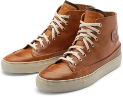 Stiefel * Benci Brothers Herren-Leder-Schnürboot Cognac