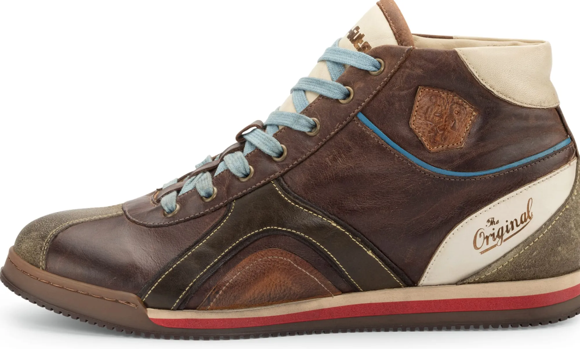 Sneaker|Freizeitschuhe * Kamo-Gutsu Herren-Ledersneaker Scudo hoch