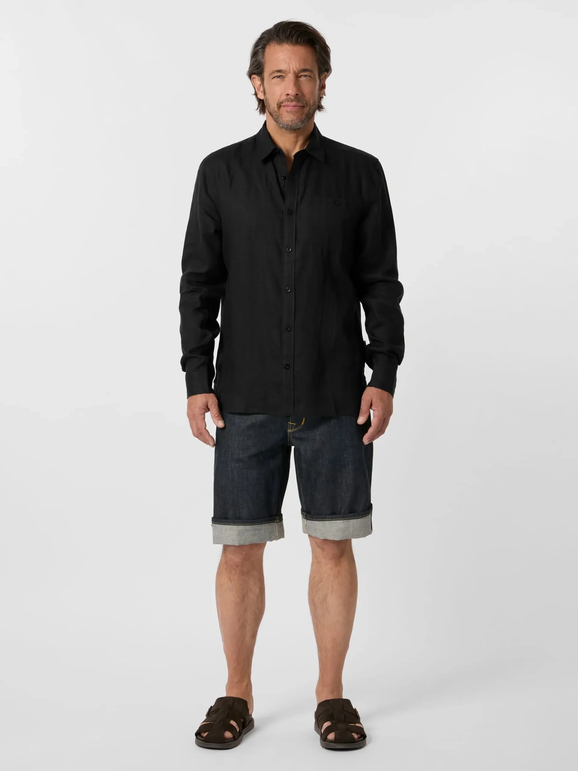 Hemden * Knowledge Cotton Apparel Herren-einenhed Schwarz
