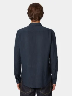 Hemden * Blue de Gênes Herren-Leinenhed vorgewachen