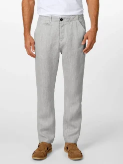 Hosen * Hannes Roether Herren-Leinenhose Hellgrau