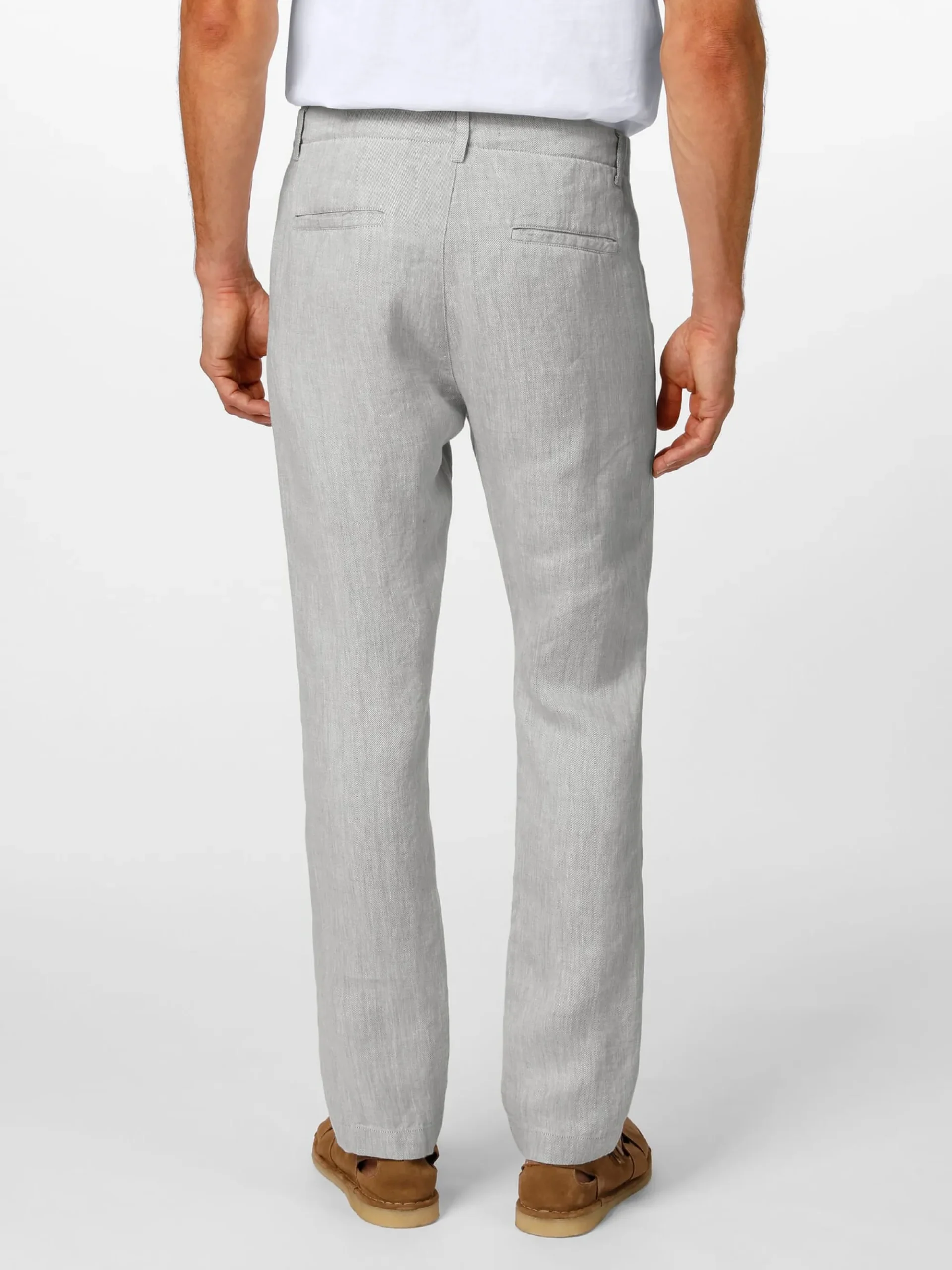 Hosen * Hannes Roether Herren-Leinenhose Hellgrau