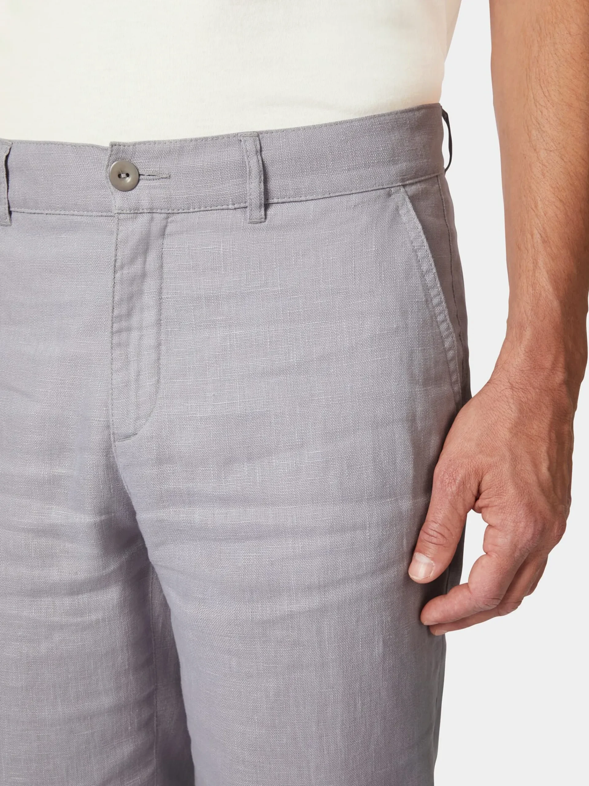 Hosen * Manufactum Herren-Leinenhose Hellgrau