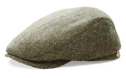 Mützen * Mayser Herrenmütze Harris-Tweed Braunmelange