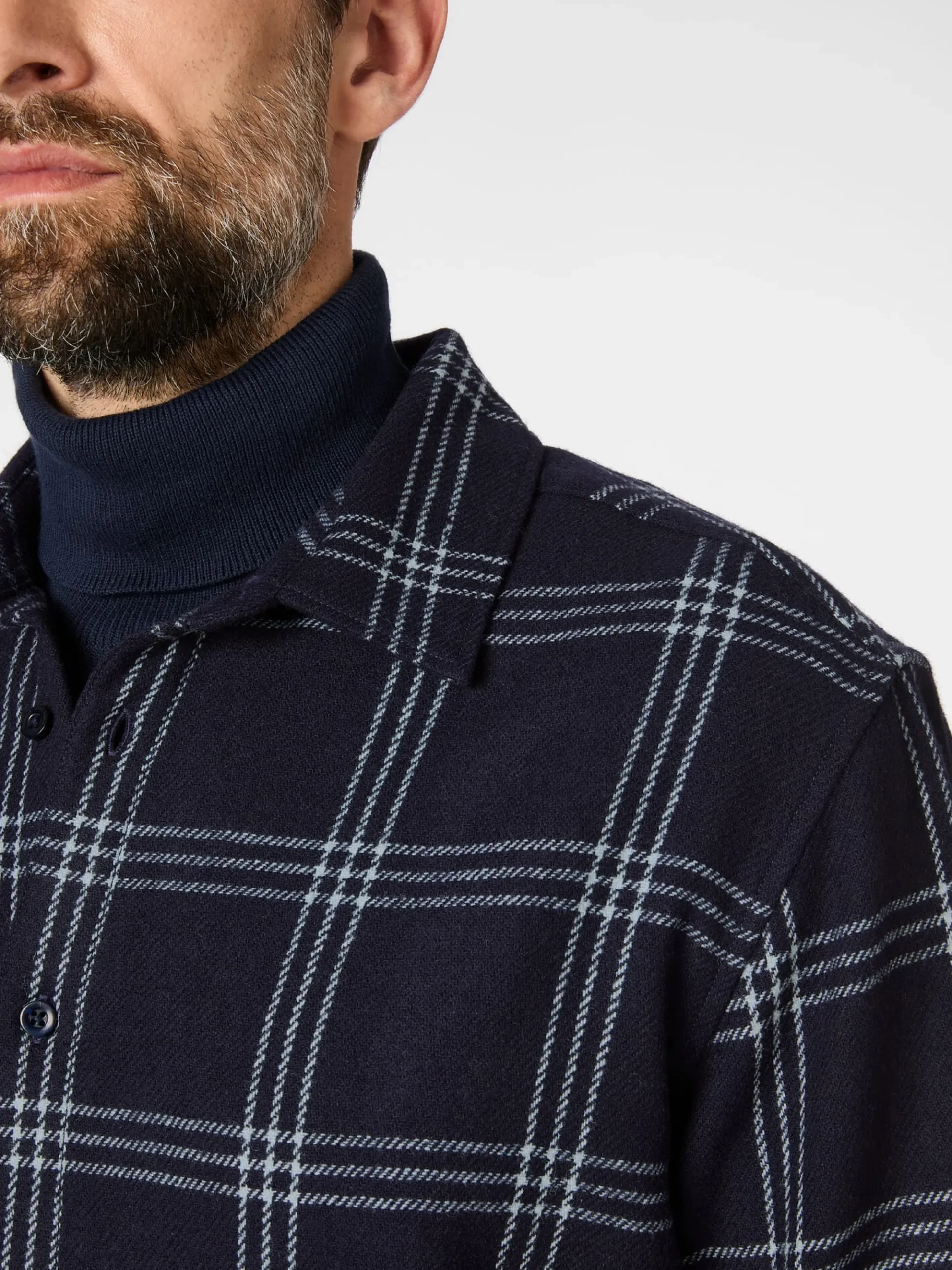 Hemden * Knowledge Cotton Apparel Herren-Overhirt Woe Navy