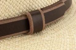 Hüte * Mayser Herren-Panamahut mit Lederband Natur