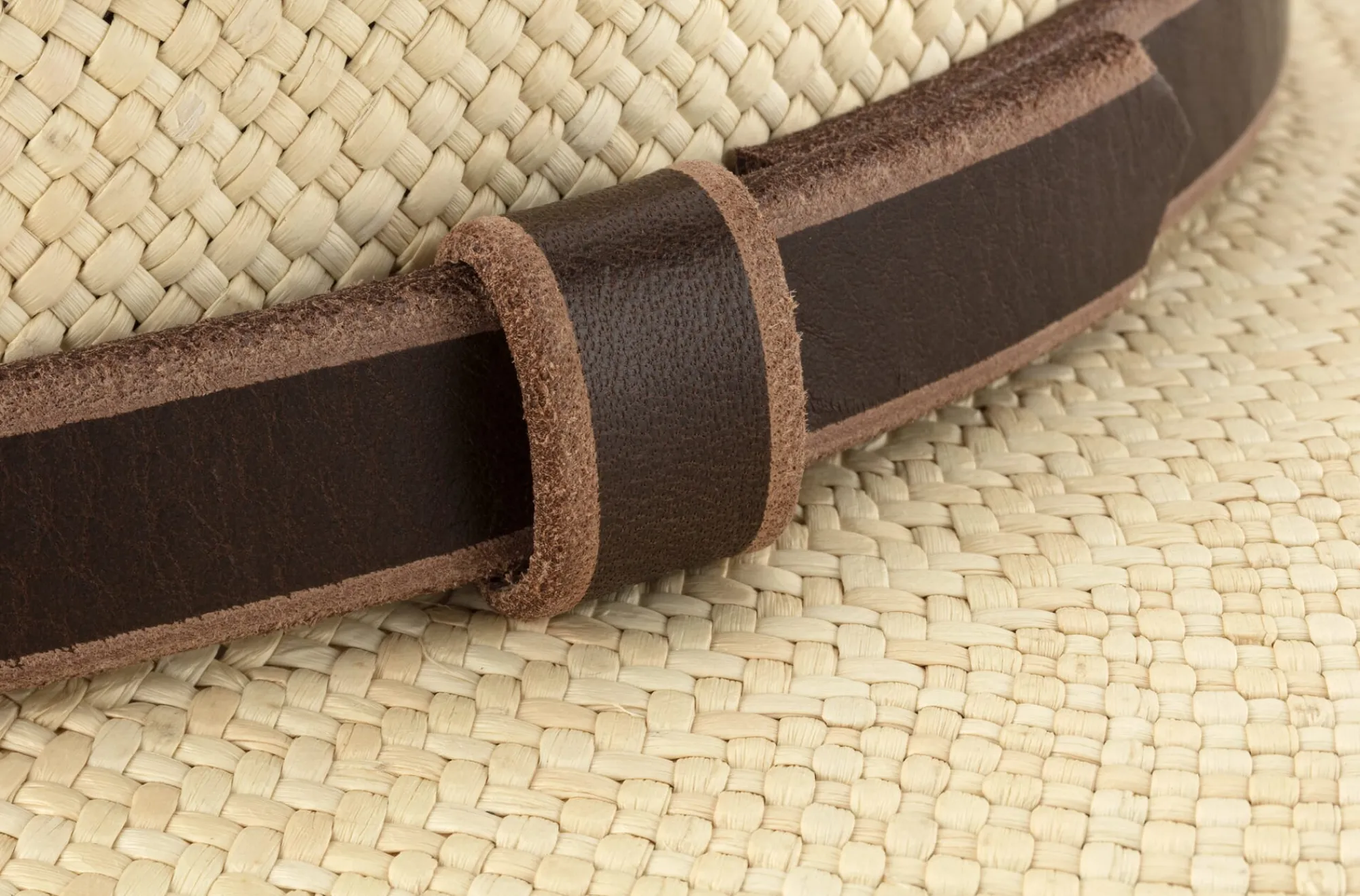 Hüte * Mayser Herren-Panamahut mit Lederband Natur
